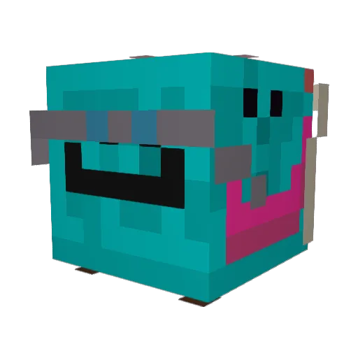 I5ida Minecraft avatar head, 3D render
