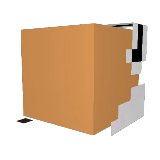 I619 Minecraft avatar head, 3D render