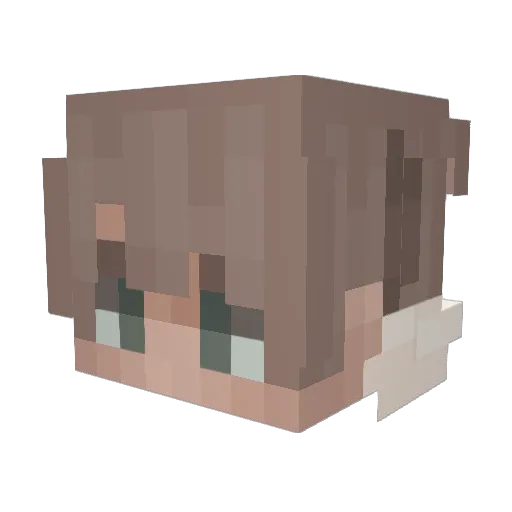 I8LU3 Minecraft avatar head, 3D render