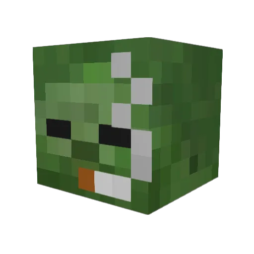 I8gn Minecraft avatar head, 3D render