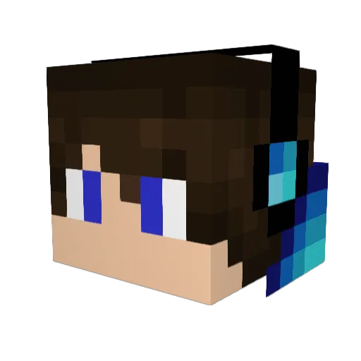 I9Ken Minecraft avatar head, 3D render