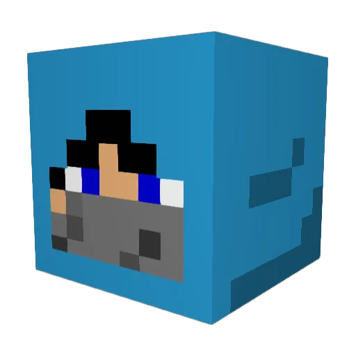 IAB122 Minecraft avatar head, 3D render