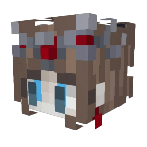 IAGish Minecraft avatar head, 3D render