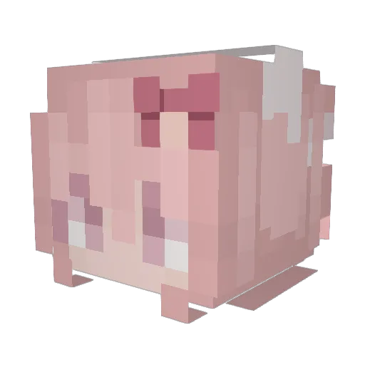 IAM132 Minecraft avatar head, 3D render