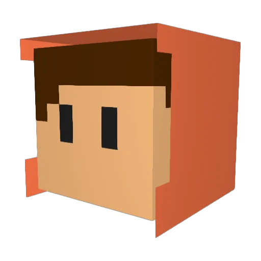 IAMBOBJIM Minecraft avatar head, 3D render
