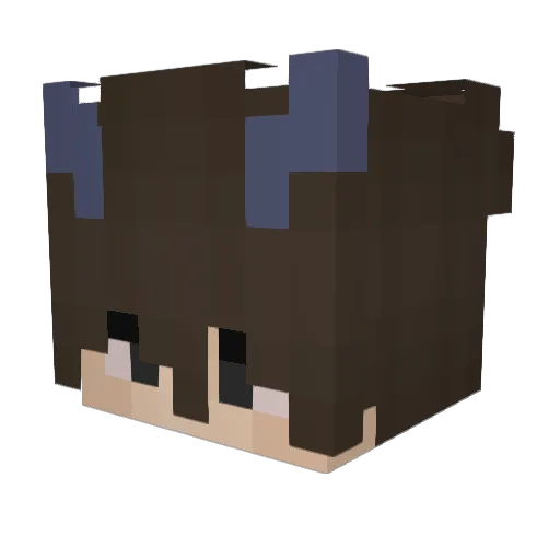 IAMERIKUR Minecraft avatar head, 3D render
