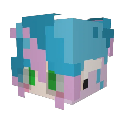 IAMJ4C3 Minecraft avatar head, 3D render