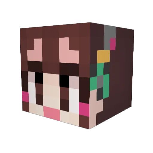 IAMNT Minecraft avatar head, 3D render