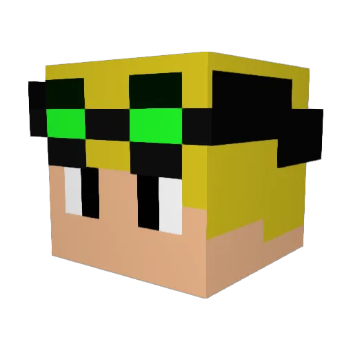 IAMTHEMADCOW Minecraft avatar head, 3D render