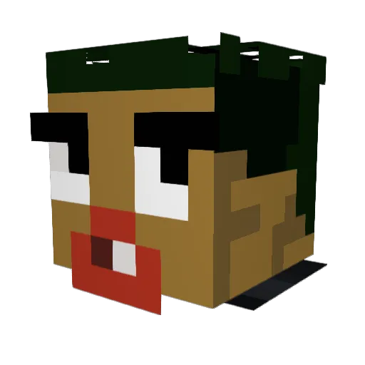 IAMTOBI666 Minecraft avatar head, 3D render