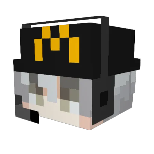 IAM_yuval12 Minecraft avatar head, 3D render