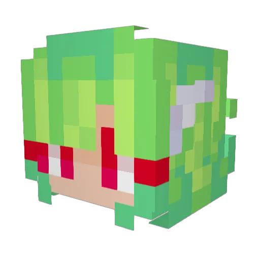 IAMlili Minecraft avatar head, 3D render