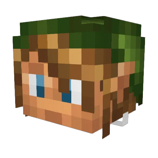 IANIKER Minecraft avatar head, 3D render