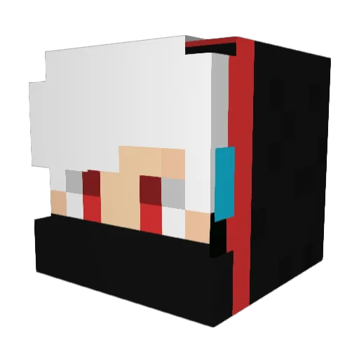 IANN215566 Minecraft avatar head, 3D render