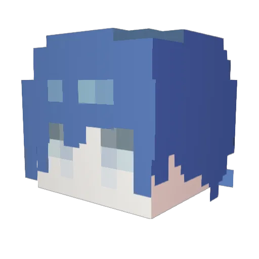IAN_324 Minecraft avatar head, 3D render