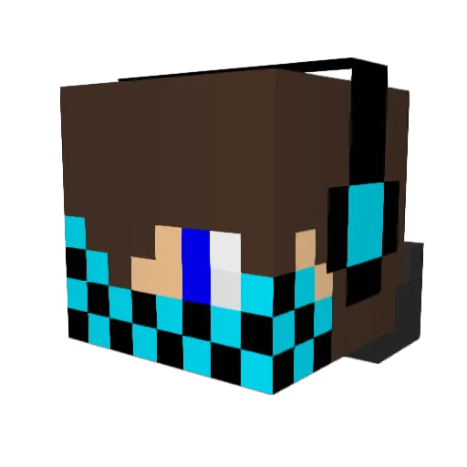 IARUKA Minecraft avatar head, 3D render