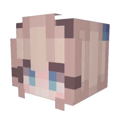 IASeeU Minecraft avatar head, 3D render
