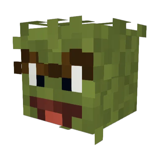 IAah4833 Minecraft avatar head, 3D render