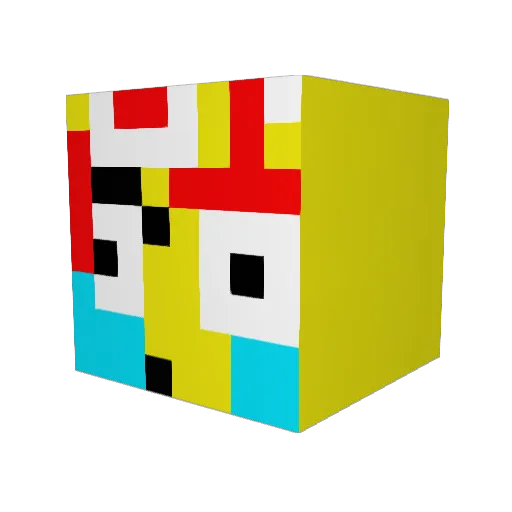 IAm8YearsOld Minecraft avatar head, 3D render