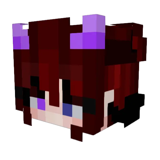 IAmACat09 Minecraft avatar head, 3D render