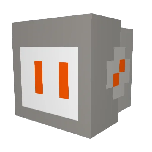 IAmANotRobot02 Minecraft avatar head, 3D render