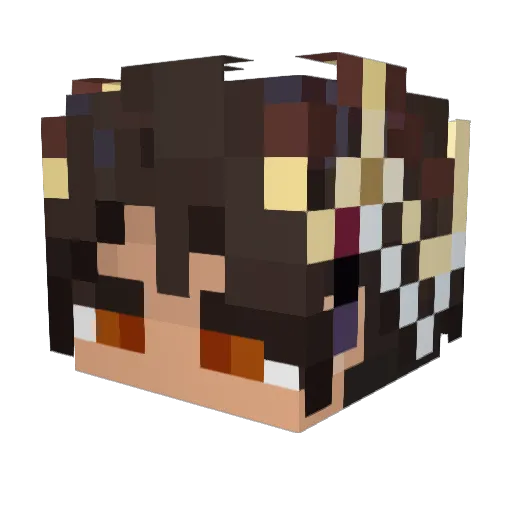 IAmAshlynn Minecraft avatar head, 3D render