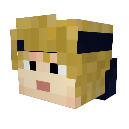 IAmBath Minecraft avatar head, 3D render