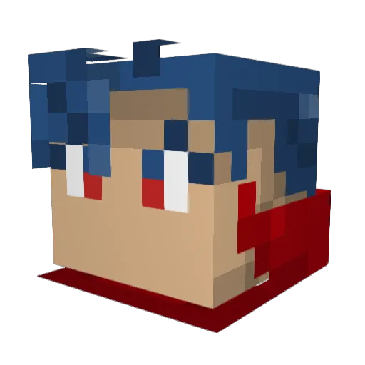 IAmBerb Minecraft avatar head, 3D render