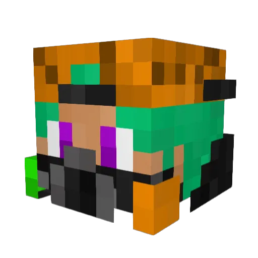 IAmBlocksy Minecraft avatar head, 3D render