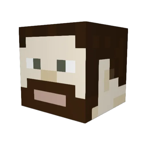 IAmBob224 Minecraft avatar head, 3D render