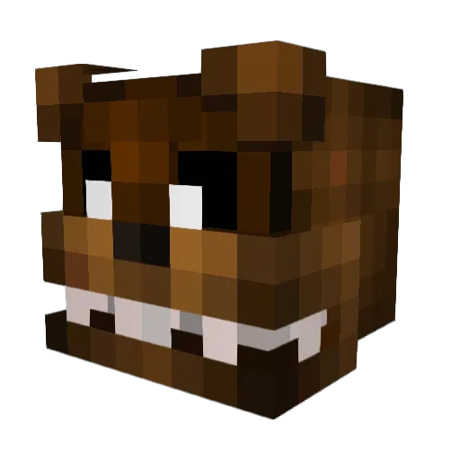 IAmBofu Minecraft avatar head, 3D render