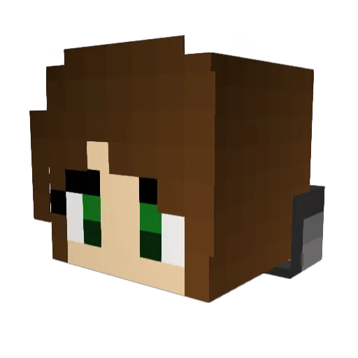 IAmBoo Minecraft avatar head, 3D render