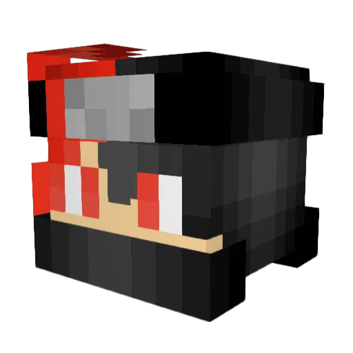 IAmCrowned Minecraft avatar head, 3D render
