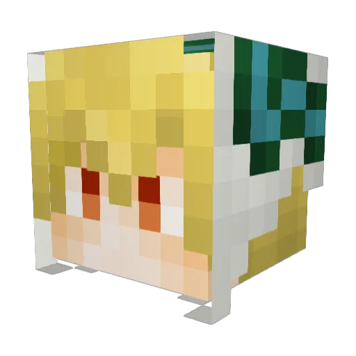IAmCrozen Minecraft avatar head, 3D render