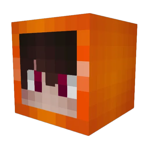 IAmDrako Minecraft avatar head, 3D render