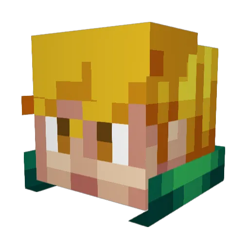 IAmElvis Minecraft avatar head, 3D render