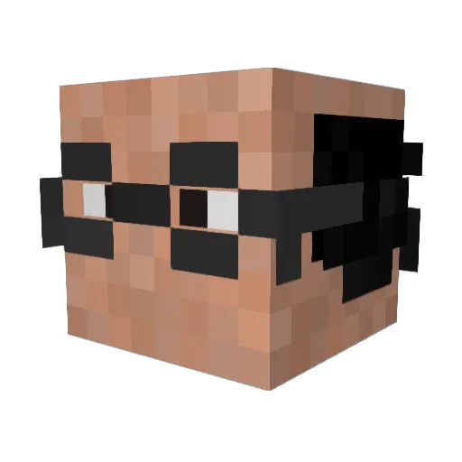 IAmGriffwah Minecraft avatar head, 3D render