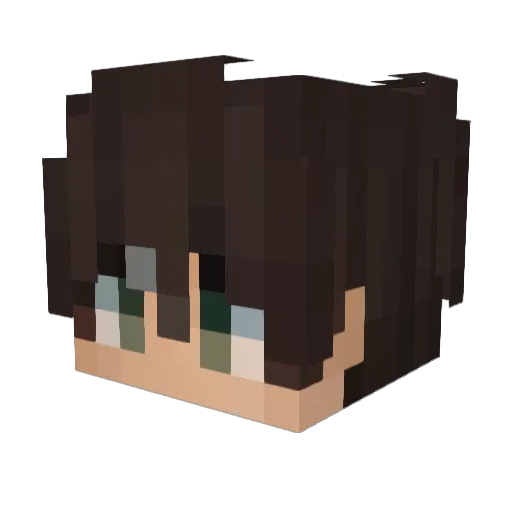 IAmHubert Minecraft avatar head, 3D render