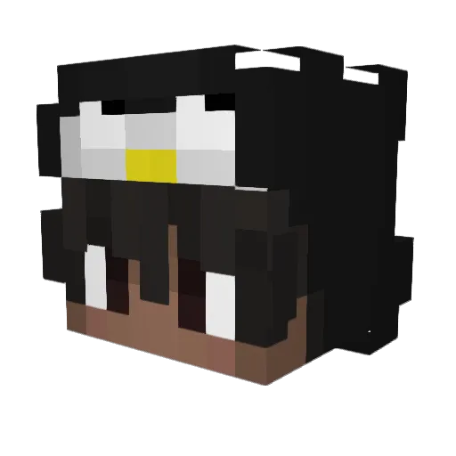 IAmJustice Minecraft avatar head, 3D render