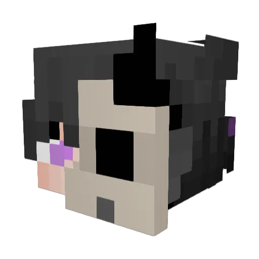 IAmKomfy Minecraft avatar head, 3D render