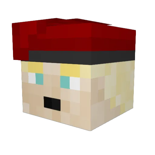 IAmMallard Minecraft avatar head, 3D render