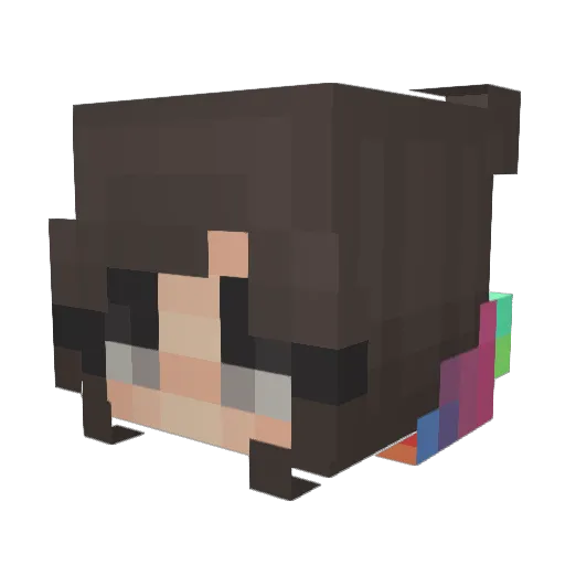 IAmMossimo Minecraft avatar head, 3D render