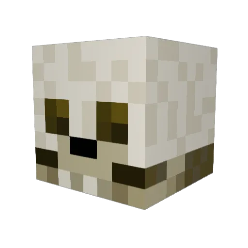IAmMrBones Minecraft avatar head, 3D render