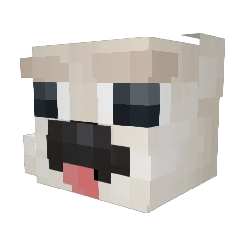 IAmPibble Minecraft avatar head, 3D render
