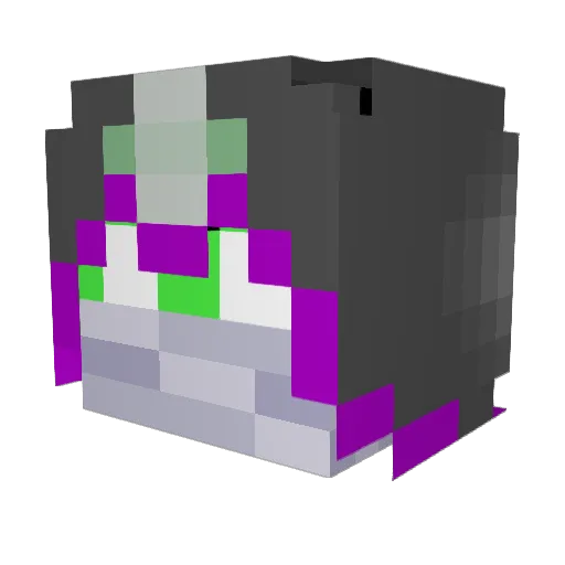 IAmPorygon Minecraft avatar head, 3D render