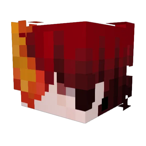 IAmProuud Minecraft avatar head, 3D render