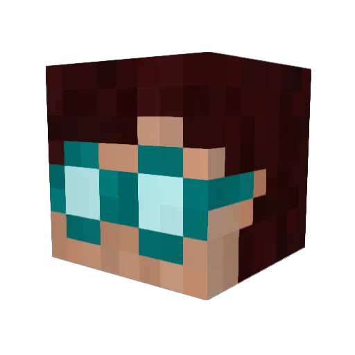 IAmRusty Minecraft avatar head, 3D render