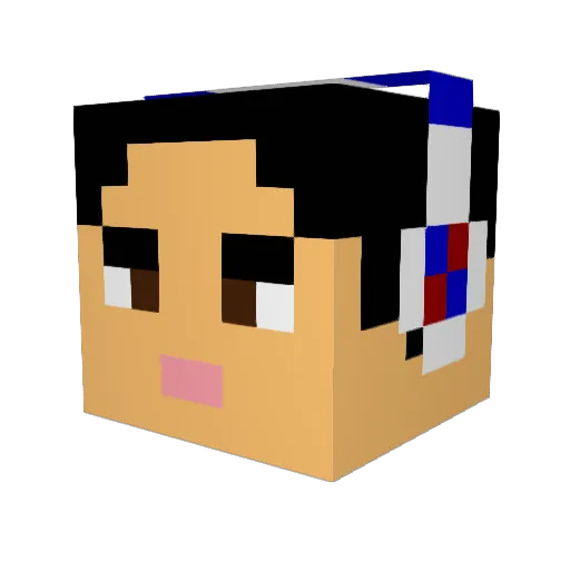 IAmSamurai18 Minecraft avatar head, 3D render