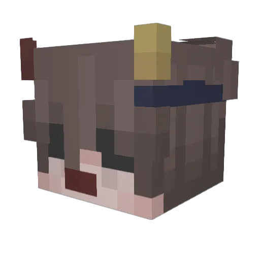 IAmScamer Minecraft avatar head, 3D render