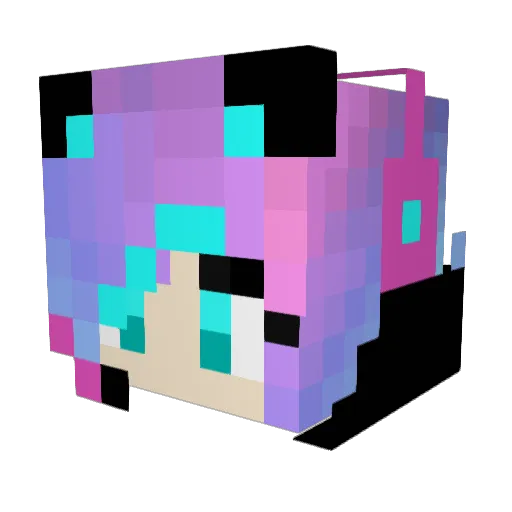 IAmTheGlow Minecraft avatar head, 3D render